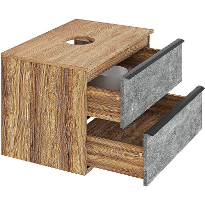 Тумба под раковину Runo Мальта 70 00-00001098 Серая Дуб