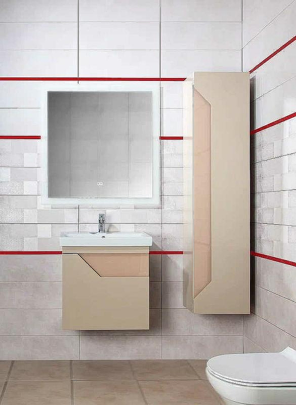 Тумба под раковину Бриклаер Брайтон 60 4627125415791 подвесная Глиняный Серый, купить, цена, заказать, магазин, доставка, скидка, промокод, купить, цена, заказать, магазин, доставка, скидка, промокод