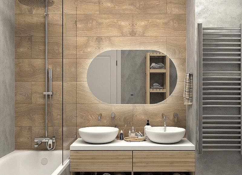 Зеркало Art&Max Torino AM-Tor-1100-650-DS-F с подсветкой с бесконтактным выключателем, купить, цена, заказать, магазин, доставка, скидка, промокод, купить, цена, заказать, магазин, доставка, скидка, промокод