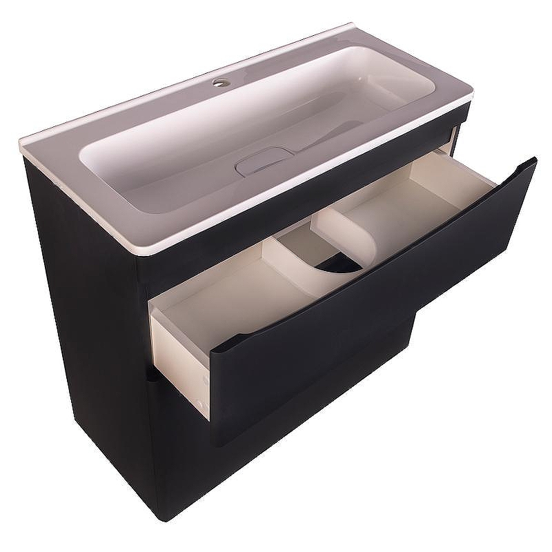 Тумба под раковину Style Line Бергамо 80 СС-00002313 Черная антискрейч, купить, цена, заказать, магазин, доставка, скидка, промокод, купить, цена, заказать, магазин, доставка, скидка, промокод