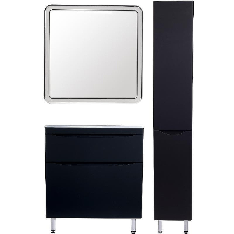 Тумба под раковину Style Line Бергамо 80 СС-00002313 Черная антискрейч, купить, цена, заказать, магазин, доставка, скидка, промокод, купить, цена, заказать, магазин, доставка, скидка, промокод