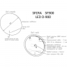 Зеркало Sancos Sfera 90 SF900 с подсветкой с сенсорным выключателем, купить, цена, заказать, магазин, доставка, скидка, промокод, купить, цена, заказать, магазин, доставка, скидка, промокод