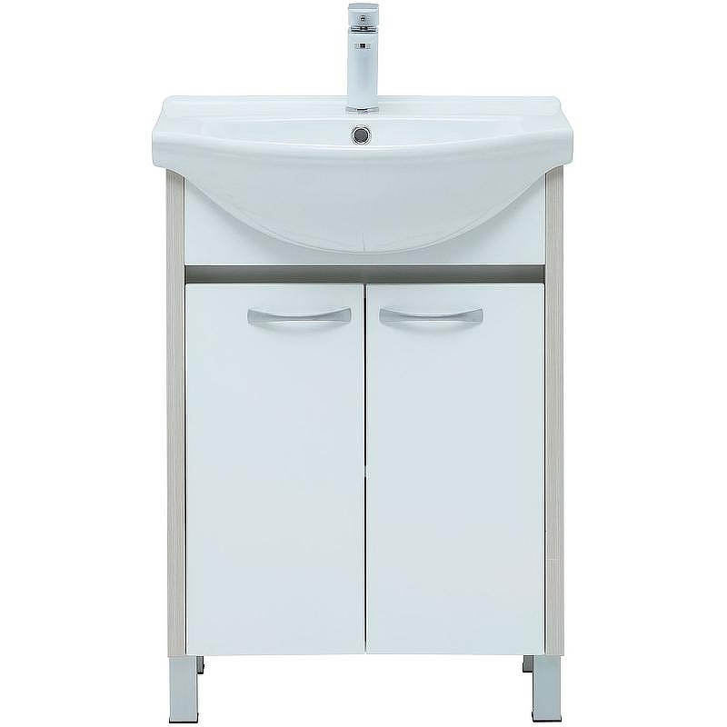 Тумба с раковиной Aquanet Донна 60 298579 Белый дуб Белая, купить, цена, заказать, магазин, доставка, скидка, промокод, купить, цена, заказать, магазин, доставка, скидка, промокод