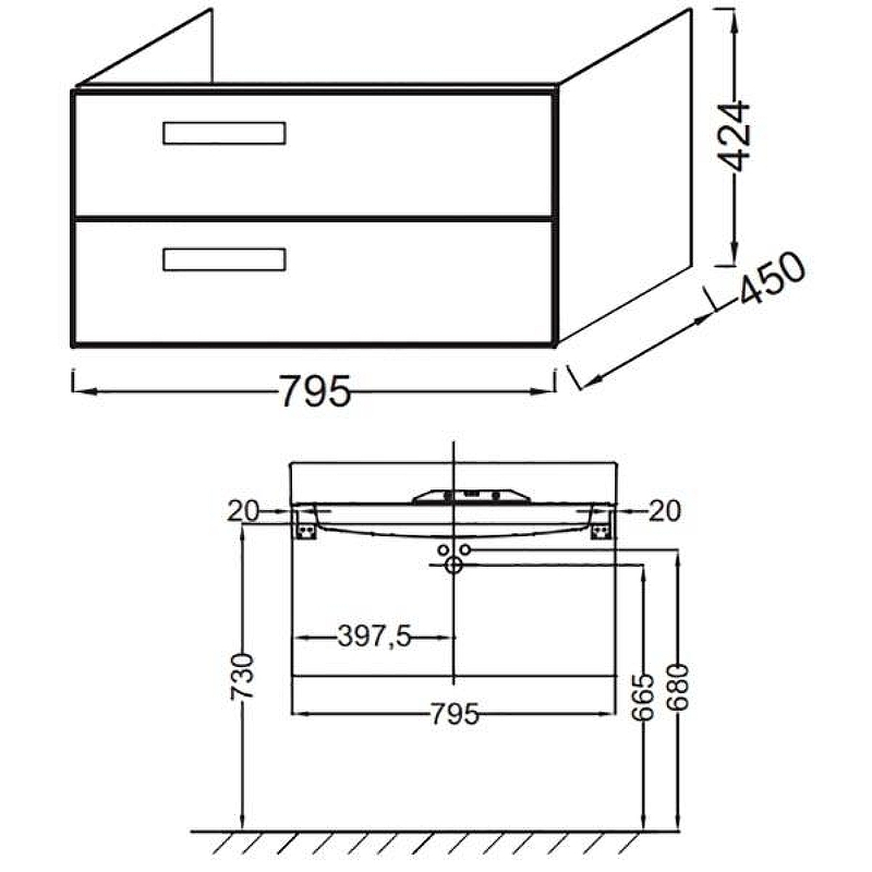 Тумба под раковину Jacob Delafon Rythmik 80 EB1303-E70 подвесная Арлингтонский дуб, купить, цена, заказать, магазин, доставка, скидка, промокод, купить, цена, заказать, магазин, доставка, скидка, промокод