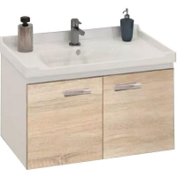 Тумба с раковиной Comforty Рига 80 00004139026 подвесная Дуб сонома, купить, цена, заказать, магазин, доставка, скидка, промокод, купить, цена, заказать, магазин, доставка, скидка, промокод