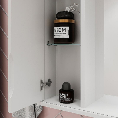 Зеркало со шкафом Volna Adel 60 L zsADEL60.L-01 с подсветкой Белое