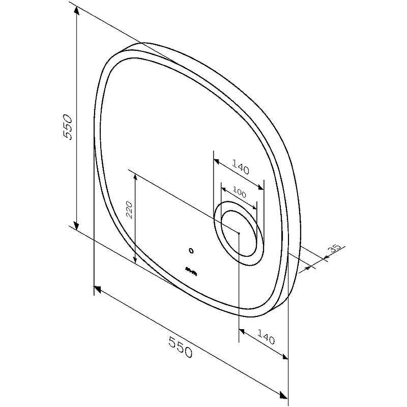 Зеркало AM.PM Func 55 M8FMOX0553SA с подсветкой с увеличением с ИК-сенсорным выключателем, купить, цена, заказать, магазин, доставка, скидка, промокод, купить, цена, заказать, магазин, доставка, скидка, промокод