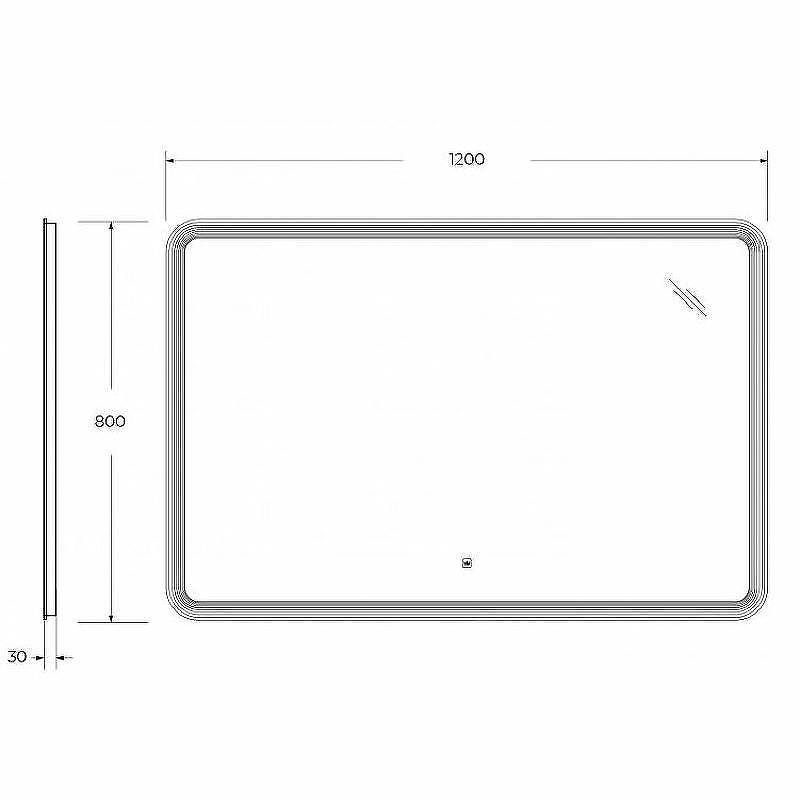 Зеркало Cezares Duet 120 CZR-SPC-DUET-1200-800-LED-TCH с подсветкой с лазерной гравировкой и сенсорным выключателем, купить, цена, заказать, магазин, доставка, скидка, промокод, купить, цена, заказать, магазин, доставка, скидка, промокод