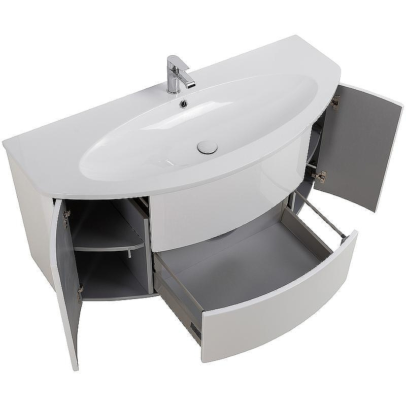 Тумба под раковину Cezares Eden 120 54861 подвесная Bianco Lucido, купить, цена, заказать, магазин, доставка, скидка, промокод, купить, цена, заказать, магазин, доставка, скидка, промокод