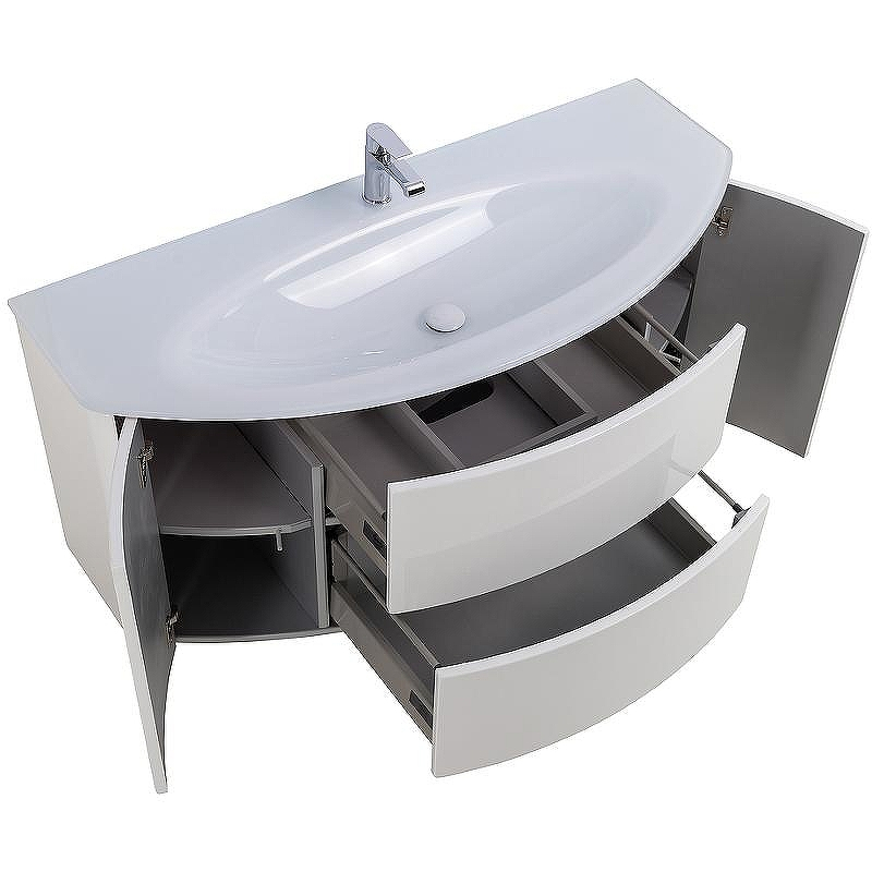 Тумба под раковину Cezares Eden 120 54861 подвесная Bianco Lucido, купить, цена, заказать, магазин, доставка, скидка, промокод, купить, цена, заказать, магазин, доставка, скидка, промокод