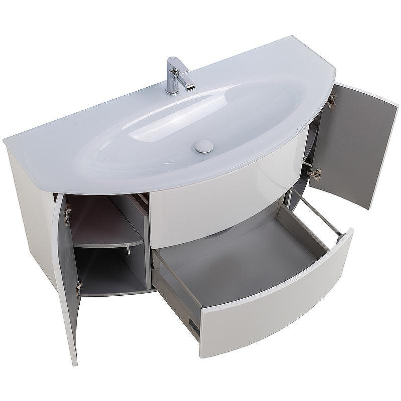 Тумба под раковину Cezares Eden 120 54861 подвесная Bianco Lucido, купить, цена, заказать, магазин, доставка, скидка, промокод, купить, цена, заказать, магазин, доставка, скидка, промокод