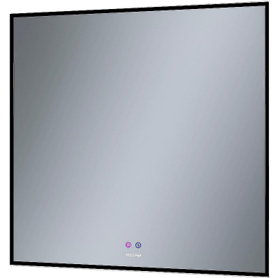 Зеркало Grossman Pragma-норма Black 80 1880802 с подсветкой Черное с сенсорным выключателем и подогревом