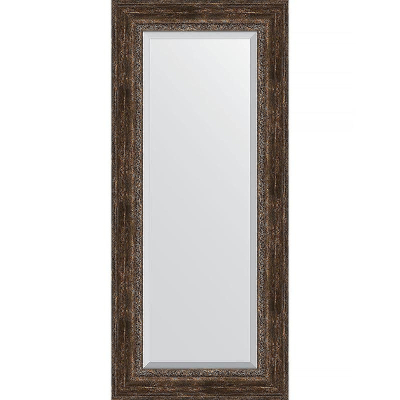 Зеркало Evoform Exclusive 152х67 BY 3560 с фацетом в багетной раме - Состаренное дерево с орнаментом 120, купить, цена, заказать, магазин, доставка, скидка, промокод, купить, цена, заказать, магазин, доставка, скидка, промокод