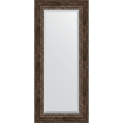 Зеркало Evoform Exclusive 152х67 BY 3560 с фацетом в багетной раме - Состаренное дерево с орнаментом 120