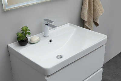 Тумба под раковину Aquanet Вега 70 308333 подвесная Белый глянец