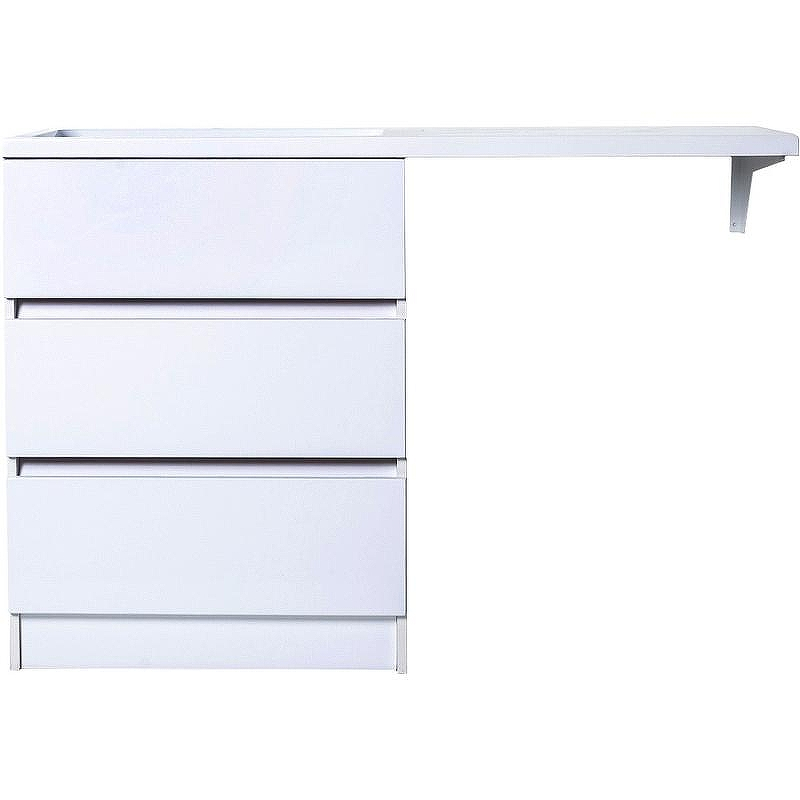 Тумба с раковиной Orange Sistema 130 L ST-70TUW+RAL Белая глянцевая, купить, цена, заказать, магазин, доставка, скидка, промокод, купить, цена, заказать, магазин, доставка, скидка, промокод