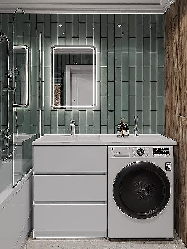 Тумба с раковиной Orange Sistema 130 L ST-70TUW+RAL Белая глянцевая, купить, цена, заказать, магазин, доставка, скидка, промокод, купить, цена, заказать, магазин, доставка, скидка, промокод