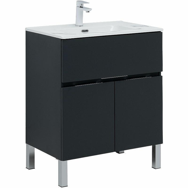 Тумба под раковину Aquanet Алвита New 70 303900 Антрацит, купить, цена, заказать, магазин, доставка, скидка, промокод, купить, цена, заказать, магазин, доставка, скидка, промокод
