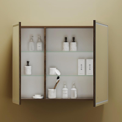 Зеркальный шкаф Sancos Mirror 90 MI90ECH с подсветкой Дуб чарльстон