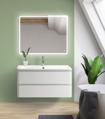 Тумба под раковину BelBagno ALBANO-800-2C-SO-BL подвесная Bianco Lucido