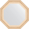 Зеркало Evoform Octagon 65х65 BY 3770 в багетной раме - Старый гипс 82, купить, цена, заказать, магазин, доставка, скидка, промокод, купить, цена, заказать, магазин, доставка, скидка, промокод