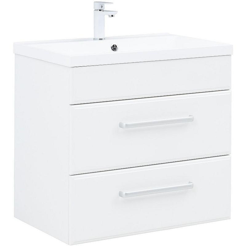 Тумба под раковину Aquanet Лукка 75 302397 подвесная Белая глянцевая, купить, цена, заказать, магазин, доставка, скидка, промокод, купить, цена, заказать, магазин, доставка, скидка, промокод