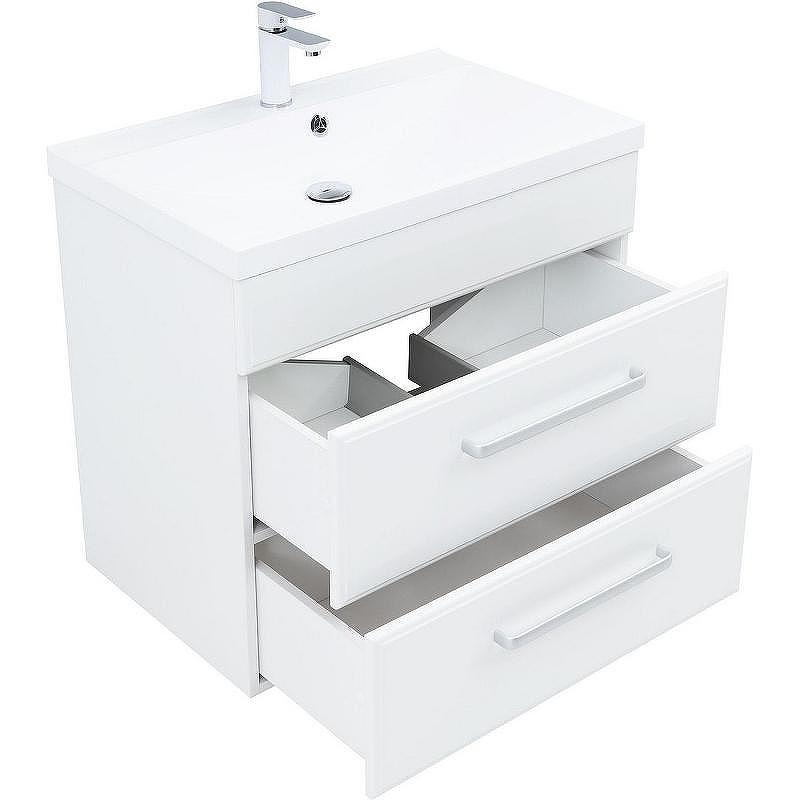Тумба под раковину Aquanet Лукка 75 302397 подвесная Белая глянцевая, купить, цена, заказать, магазин, доставка, скидка, промокод, купить, цена, заказать, магазин, доставка, скидка, промокод