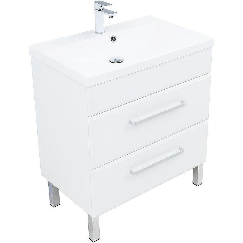 Тумба под раковину Aquanet Лукка 75 302397 подвесная Белая глянцевая, купить, цена, заказать, магазин, доставка, скидка, промокод, купить, цена, заказать, магазин, доставка, скидка, промокод