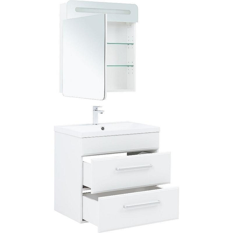 Тумба под раковину Aquanet Лукка 75 302397 подвесная Белая глянцевая, купить, цена, заказать, магазин, доставка, скидка, промокод, купить, цена, заказать, магазин, доставка, скидка, промокод