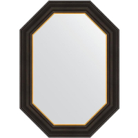 Зеркало Evoform Polygon 73х53 BY 7285 в багетной раме - Черное дерево с золотом 71, купить, цена, заказать, магазин, доставка, скидка, промокод, купить, цена, заказать, магазин, доставка, скидка, промокод
