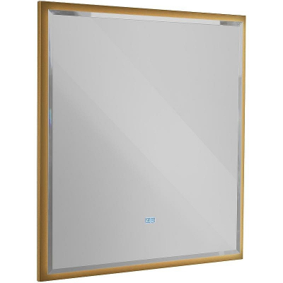 Зеркало Cezares Interni 100 CZR-SPC-INT-1000-900-LED-TCH-WARM-BORO с подсветкой Брашированное золото с сенсорным выключателем и подогревом