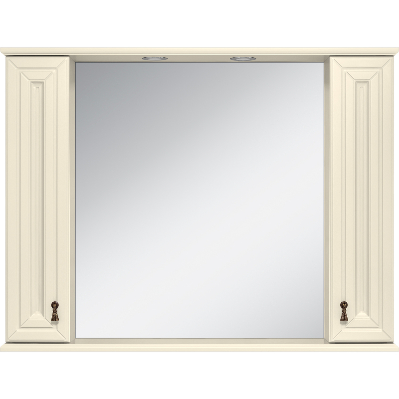 Зеркало со шкафом Misty Лувр 105 П-Лвр03105-10142Ш с подсветкой Слоновая кость, купить, цена, заказать, магазин, доставка, скидка, промокод, купить, цена, заказать, магазин, доставка, скидка, промокод