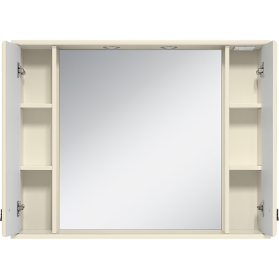 Зеркало со шкафом Misty Лувр 105 П-Лвр03105-10142Ш с подсветкой Слоновая кость