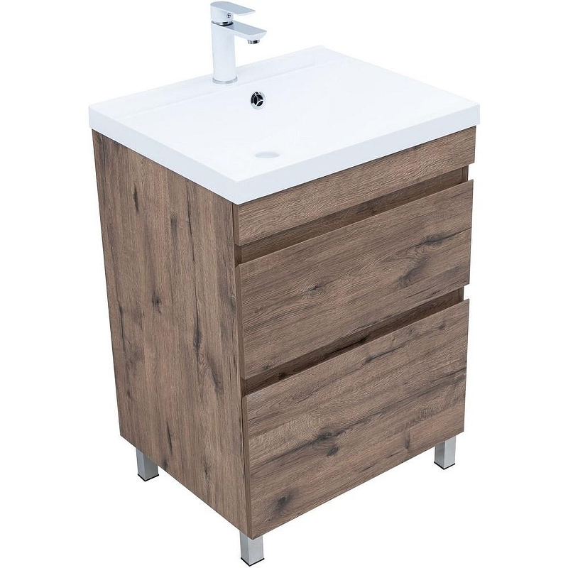 Тумба под раковину Aquanet Нота New 58 344139 Дуб веллингтон табак, купить, цена, заказать, магазин, доставка, скидка, промокод, купить, цена, заказать, магазин, доставка, скидка, промокод