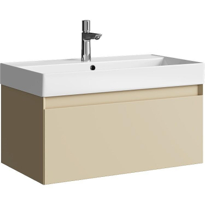 Тумба под раковину Aqwella Geometria 80 GE01081MD подвесная Морская дюна