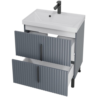 Тумба под раковину СанТа Юпитер 70 700543 Графит матовый