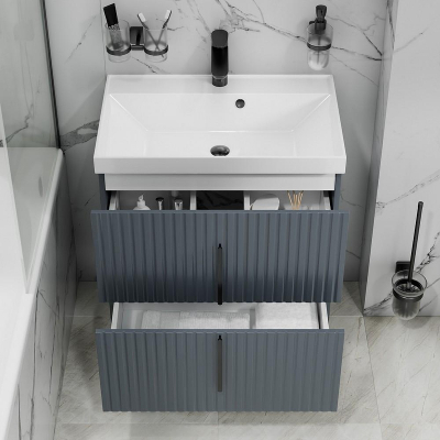 Тумба под раковину СанТа Юпитер 70 700543 Графит матовый