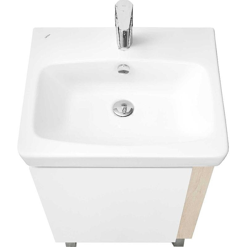 Тумба под раковину Aquaton Кантри 55 1A257601AHB20 Белая глянцевая Дуб верона, купить, цена, заказать, магазин, доставка, скидка, промокод, купить, цена, заказать, магазин, доставка, скидка, промокод