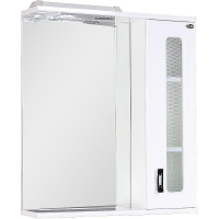 Зеркало со шкафом Onika Кристалл 67.02 206706 с подсветкой Белое, купить, цена, заказать, магазин, доставка, скидка, промокод, купить, цена, заказать, магазин, доставка, скидка, промокод