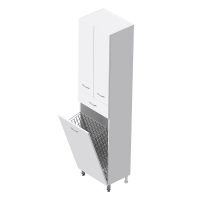 Шкаф пенал Onika Модерн 46 404602 с бельевой корзиной цвет Белый, купить, цена, заказать, магазин, доставка, скидка, промокод, купить, цена, заказать, магазин, доставка, скидка, промокод