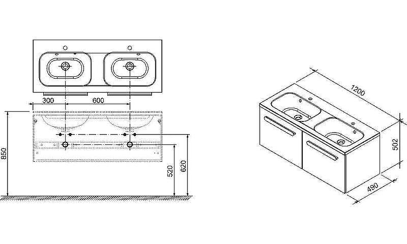 Тумба под раковину Ravak SD Chrome 120 X000000964 подвесная Капучино Белая, купить, цена, заказать, магазин, доставка, скидка, промокод, купить, цена, заказать, магазин, доставка, скидка, промокод