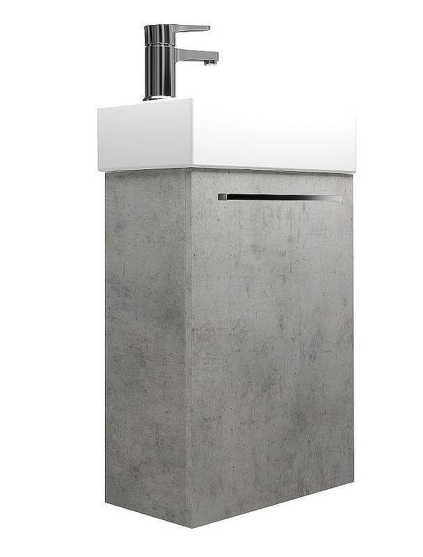 Тумба под раковину Creto Pollino 37 15-1418-1419B подвесная Beton, купить, цена, заказать, магазин, доставка, скидка, промокод, купить, цена, заказать, магазин, доставка, скидка, промокод