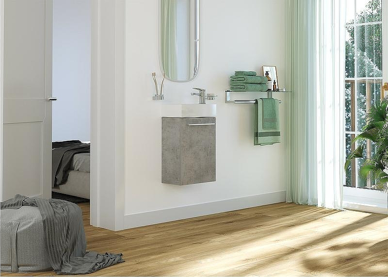 Тумба под раковину Creto Pollino 37 15-1418-1419B подвесная Beton, купить, цена, заказать, магазин, доставка, скидка, промокод, купить, цена, заказать, магазин, доставка, скидка, промокод