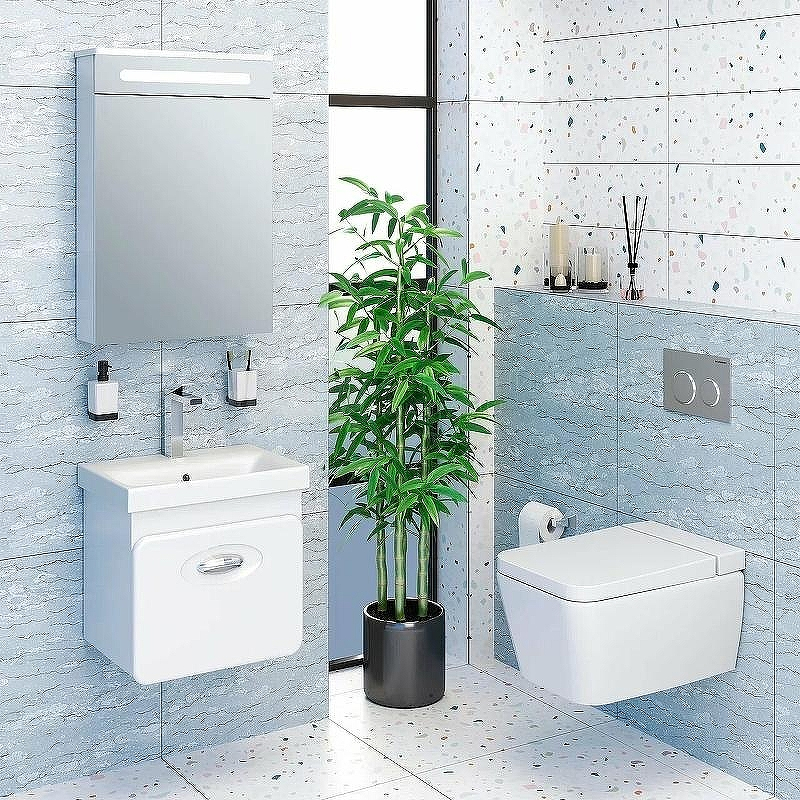 Зеркальный шкаф Runo Парма 50 R 00-00001128 с подсветкой Белый, купить, цена, заказать, магазин, доставка, скидка, промокод, купить, цена, заказать, магазин, доставка, скидка, промокод