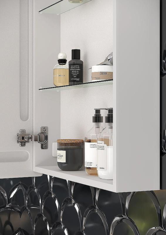 Зеркальный шкаф Sancos Cube 60 CU600 с подсветкой Белый с сенсорным выключателем, купить, цена, заказать, магазин, доставка, скидка, промокод, купить, цена, заказать, магазин, доставка, скидка, промокод