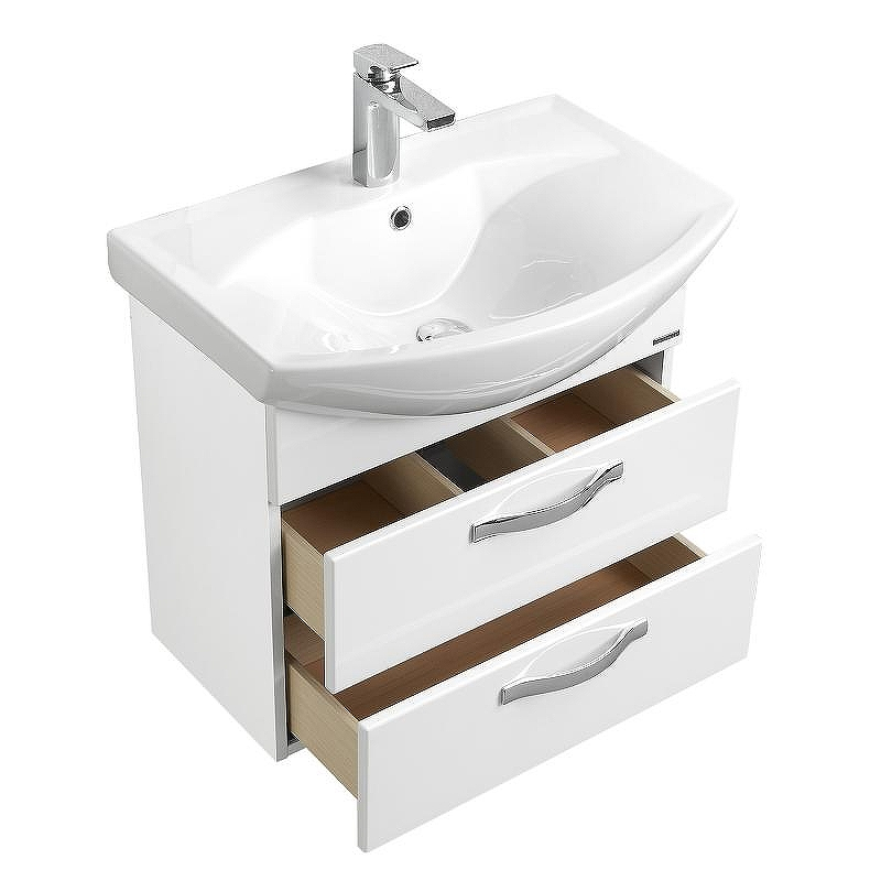 Тумба под раковину Aquaton Ария 65 М 1A123301AA010 подвесная Белая, купить, цена, заказать, магазин, доставка, скидка, промокод, купить, цена, заказать, магазин, доставка, скидка, промокод