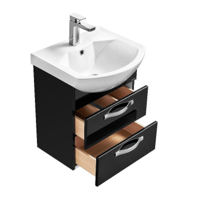 Тумба под раковину Aquaton Ария 50 М 1A140001AA950 подвесная Черная