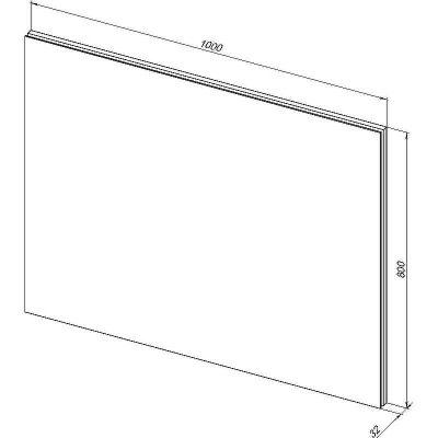 Зеркало Aquanet Гласс 100 274134 с подсветкой Белый глянец с сенсорным выключателем