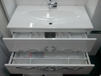 Тумба под раковину Clarberg Due amanti 100 DUE0110W подвесная Белая без ручек