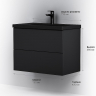 Тумба под раковину AM.PM Gem 75 M90FHX07522BM подвесная Черная матовая, купить, цена, заказать, магазин, доставка, скидка, промокод, купить, цена, заказать, магазин, доставка, скидка, промокод